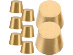 Conjunto De 8 Pés Latão Cônicos E Elegantes Para Móveis Holibanna, Ideais Para Tábuas De Corte Madeira E Bandejas