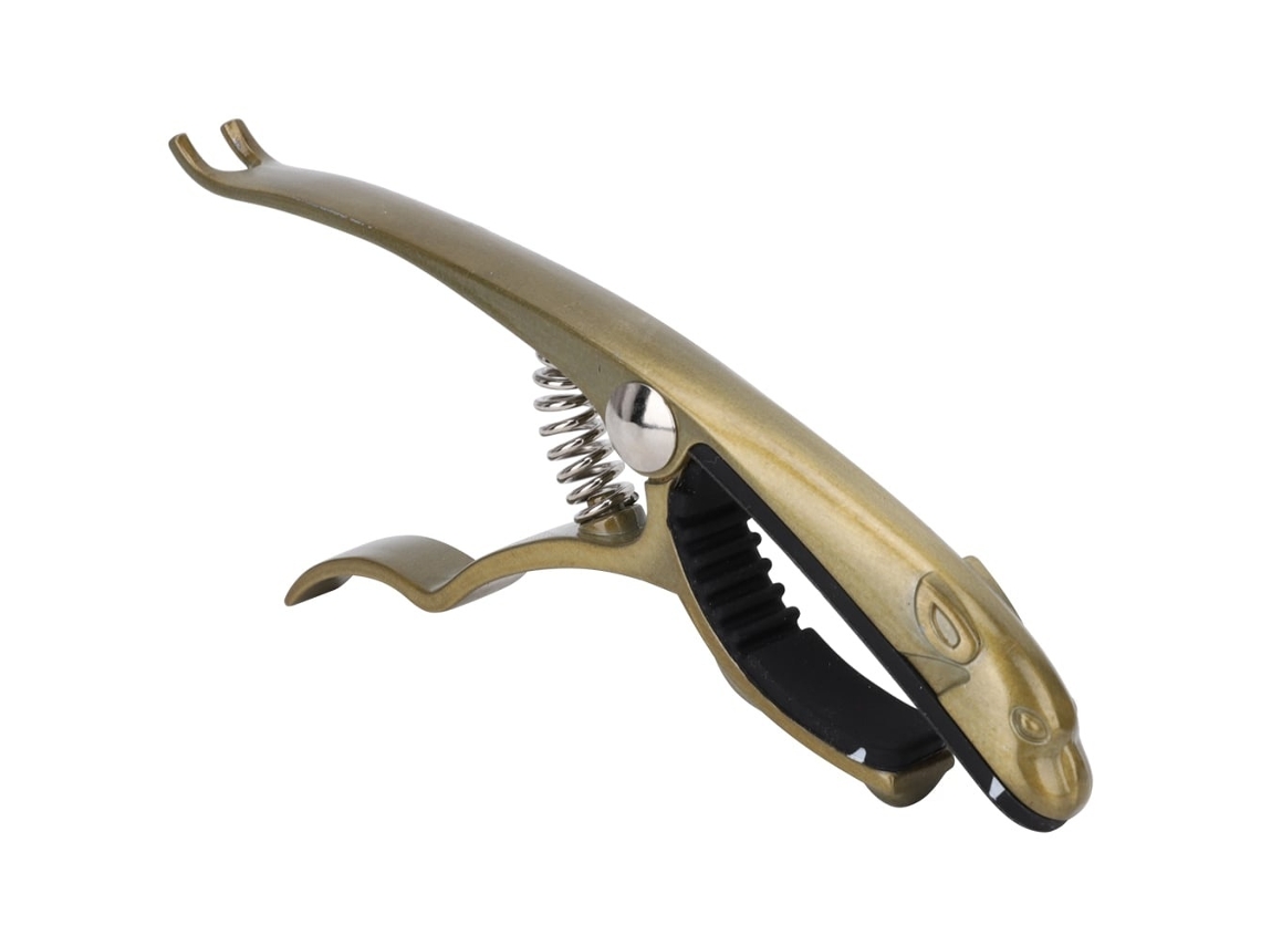 Lurelia Capotraste Formato Sapo Com Mola K72 Para Guitarra Acústica, Ukulele E Bandolim, Bronze