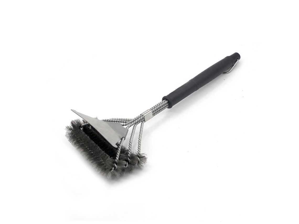 Escova de Limpeza para Grelha, com Raspador, Aço Inoxidável AQUAFORGE