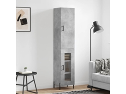 Armario alto 34,5x34x180 cm Madera procesada Gris Cemento