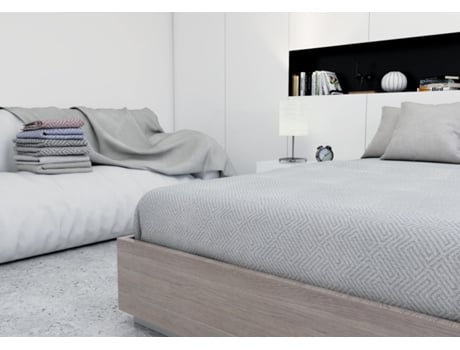 Colcha Multiusos ESTORALIS Manta Foulard para Sofá e Cama Palermo 180 X 260 Cm Bege