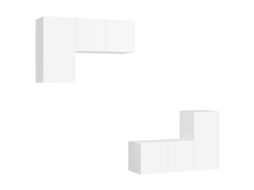 Tv Cabinet Set, Tv Cabinet Sets Vidaxl Branco Madeira Processada (n/a)