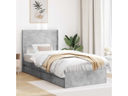 Vidaxl Estrutura De Cama Com Armazenamento E Cabeceira