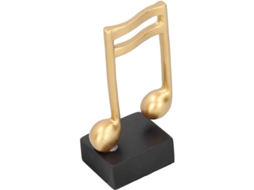 Figura de Nota Musical de 6.8 Polegadas, Réplica de Instrumento Musical em Resina com Base
