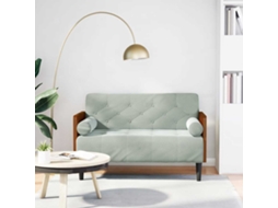 Vidaxl Sofá-luvas Com Rolos 110 Cm Veludo Cinzento-claro
