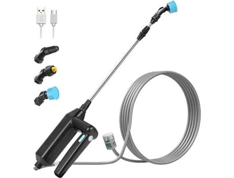 Acessório De Cabeça De Regador Pulverizador Elétrico Com Lança Telescópica 8m E 3 Bicos Kzq