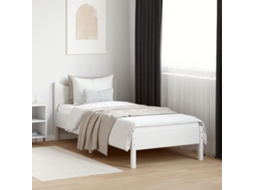 Vidaxl Cama Sem Colchão 75x190 Cm Madeira De Pinho Maciça Branco