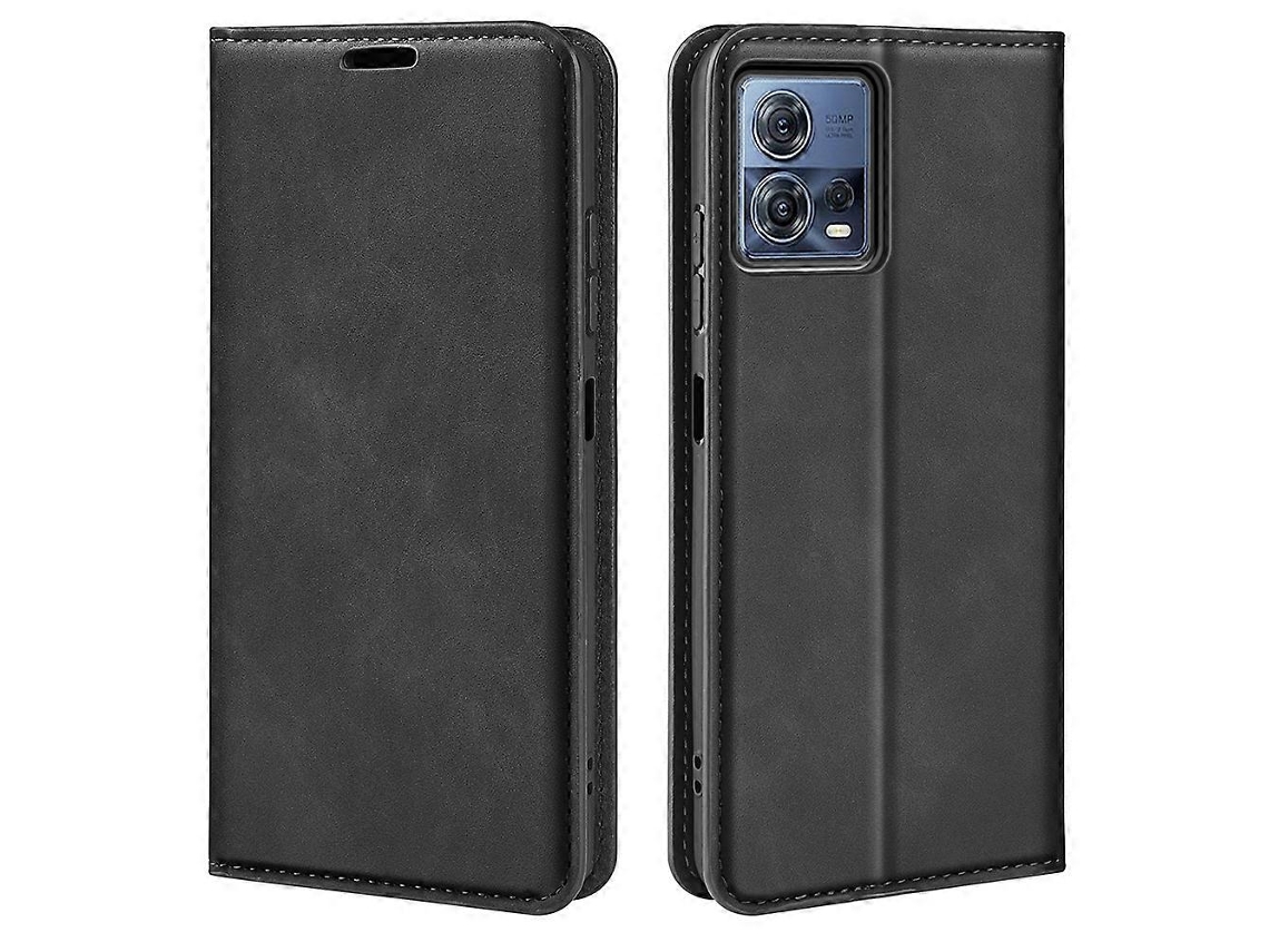 Capa De Couro Com Sucção Magnética Estilo Retrô Para Motorola Moto S30 Pro