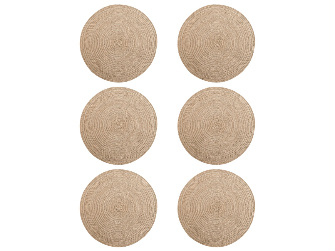 Conjunto de 6 Bases Redondos de Algodão Laváveis NEVEANCE