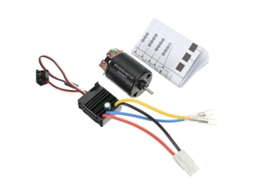 Motor 540 60a Esc Eixo Escovado De Carbono 3,175 Mm Para Carro Rc 1/10