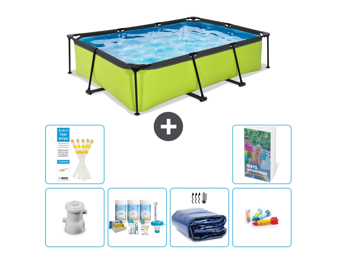 Piscina Exit Retangular 300x200x65 Cm 5 peças S282 EXIT TOYS