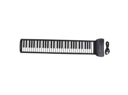 Piano portátil enrollável com 61 teclas, 16 timbres, 6 músicas, com fones para crianças | S/MARCA