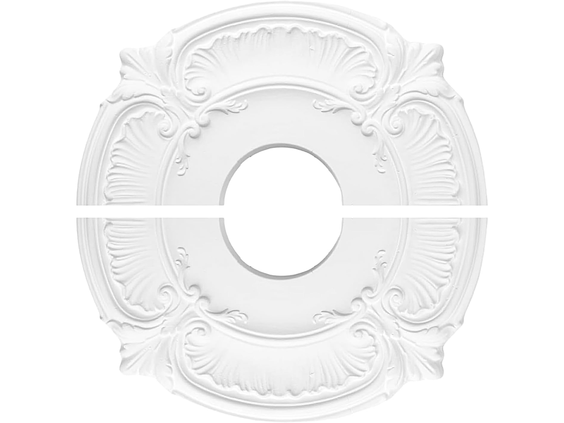 Ventilador De Teto, Modelo Split Com Medalhão, Elegante, Em