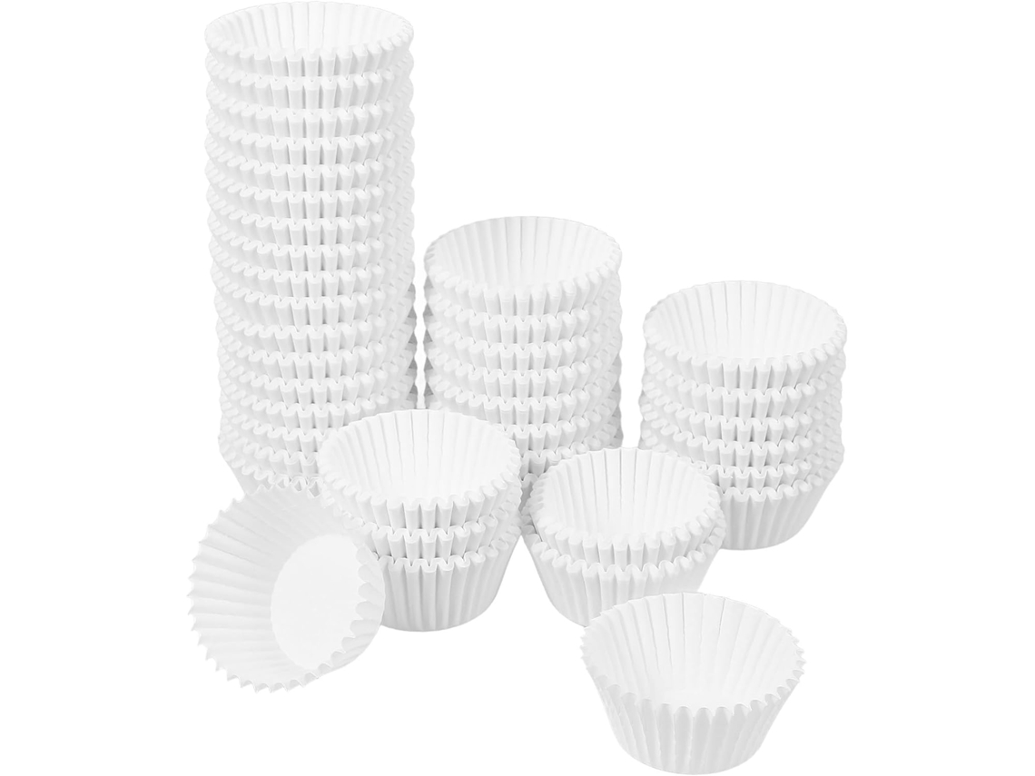 1000 Forminhas Descartáveis De Papel Branco Para Cupcakes, Formas Práticas Para Muffins