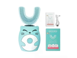 Crianças Escova de Dentes Elétrica 360 Graus Automática Usb Limpa Limpeza Silicone Criança Inteligente em Forma U GOKOCO