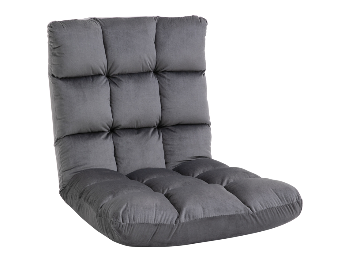 Poltrona com colchão de hóspedes, cadeira no chão, ajustável, 55x71x53,5cm cinza S/MARCA