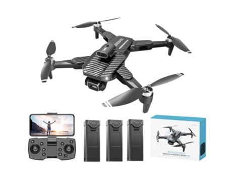 Drone SZSMART V162Tws Função de Desvio de Obstáculos Wifi com 2 Câmara(1080P Hd Autonomia: Até 20 Min 3 Bateria Preto)