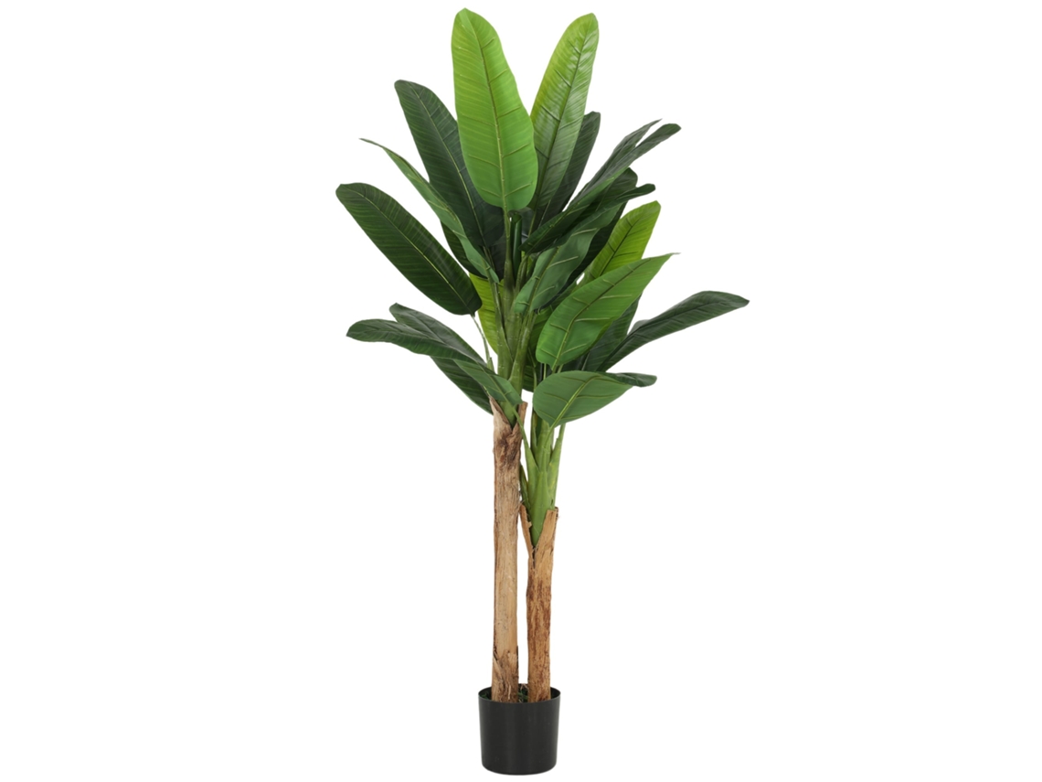 2 Plantas Artificiais de Interior 150cm Bananeiras em Vaso Decoração para Casa,escritório,sala,quarto BTFORUS