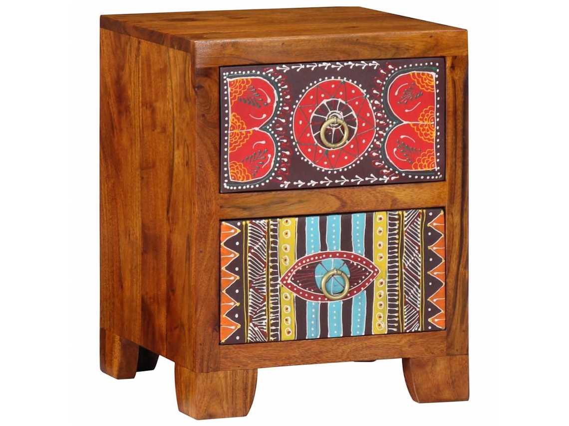 Vidaxl Mesa De Cabeceira 35x35x45 Cm Madeira De Acácia Maciça