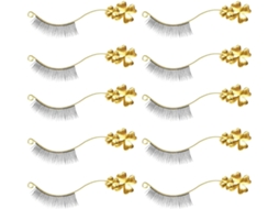 Ferramenta prática e decorativa para extensões de cabelo em metal banhado a ouro, 6 pares.