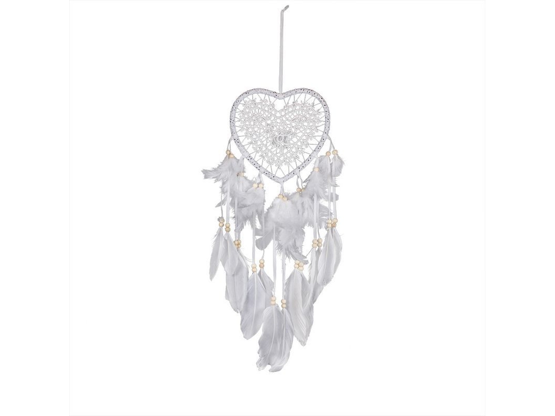 Apanhador de Sonhos Coração com Luz Led Artesanal Boho