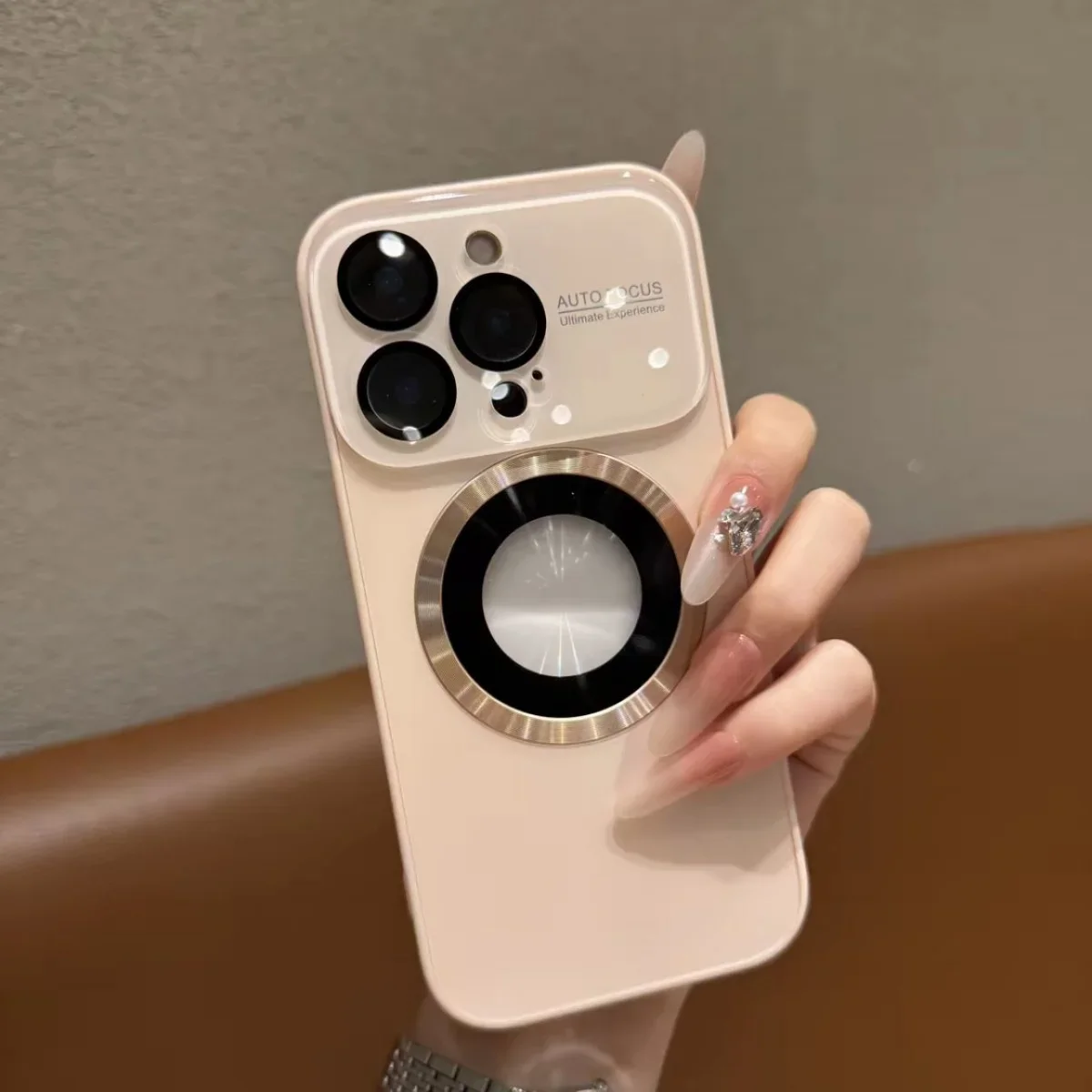 Capa Protetora Para Câmera (rosa 14promax) Com Encaixe Magnético Magsafe