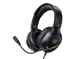 Fone De Ouvido Para Jogos Rgb Luminoso X31 Cabo De Conversão Preto Ushion
