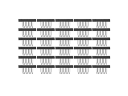 30 Clips De Peine Para Perucas De Acero Inoxidable Con 7 Dientes, Color Negro, 3,8x2,9cm, Para Extensiones De Cabelo Y Perucas