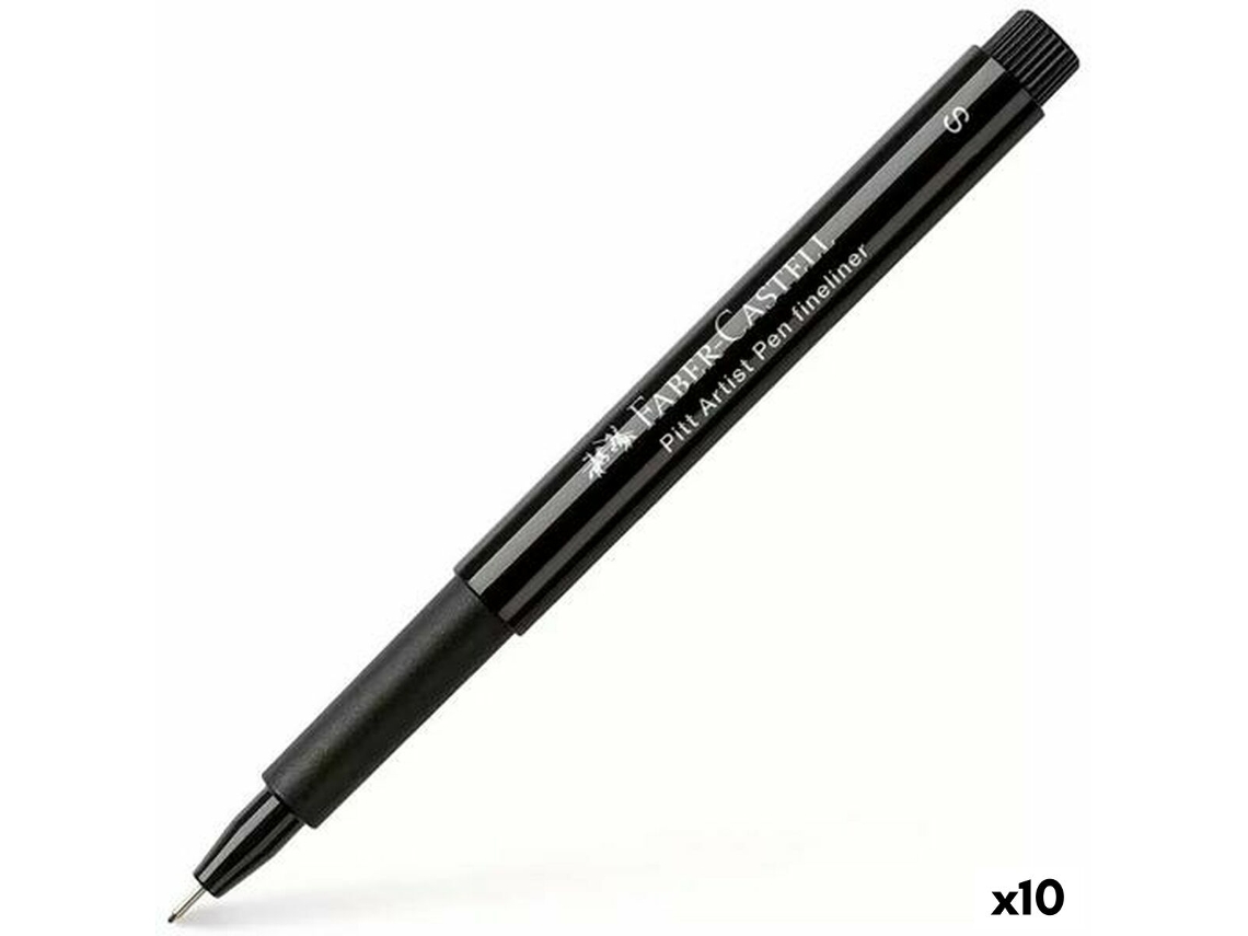 Marcadores FABER-CASTELL Pitt Artist Fineliner S Preto 10 Unidades