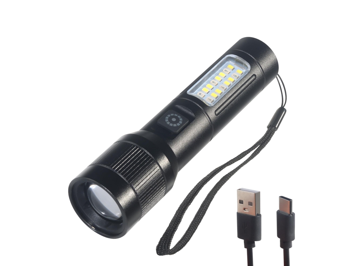 Lanterna Led 7 Modos Com Usb C