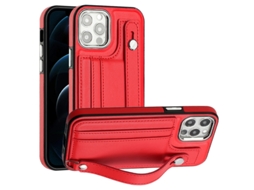 Capa Mobile Phone Cases Shockproof With Wrist para iPhone 12 Pele Castanho