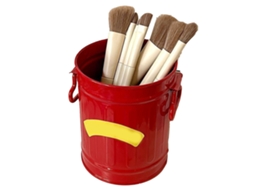 Porta canetas de Metal Grande Capacidade Prático Cute para Escritório Sala de Aula Mesa Vermelho | S/MARCA