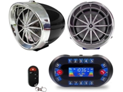 Guidon Musique Haut-parleur Amplificateur De Pour Moto, Rádio Fm, Alarme Anti-cabriolage, Sortie Sirène,