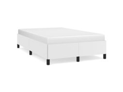 Bed Frame, Bed Frames Vidaxl Branco Couro Artificial (120 X 190 Cm)