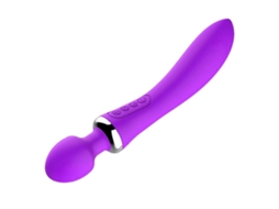 Vibrador Inteligente De Dupla Cabeça Com Aquecimento Para Mulheres, Estimulador Do Ponto G E Do Clitóris, Roxo