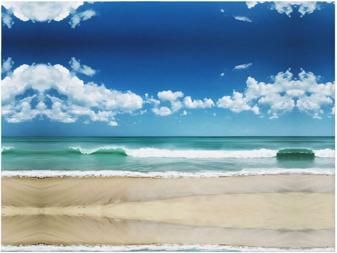 Colcha de Flanela White Cloud Beach Manta Macia e Aconchegante para Sofá Ou Quarto 101 6 X 76 2 Cm, Macio, Q