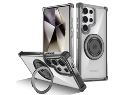 Compatível Com Capas Magnéticas Samsung, Proteção Dourada, Suporte Giratório E Anti-queda.preto - S22plus