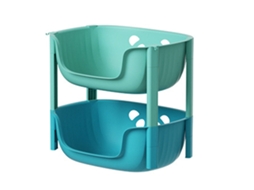 Rack Organizador de Brinquedos 2 Níveis Prateleira Multifuncional Armazenamento Residencial