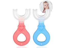 Escova de Dentes em Formato U, com Corpo Inteiro, Ideal para Bebês, Silicone Massagem. GOKOCO