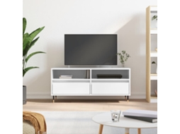 Vidaxl Móvel P/ Tv 100x34,5x44,5 Cm Derivados Madeira Branco Brilhante