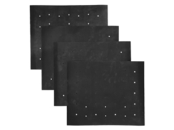 Conjunto de 4 tapetes antiaderentes para churrasco, 40x33cm, resistentes ao calor, com grelhas.