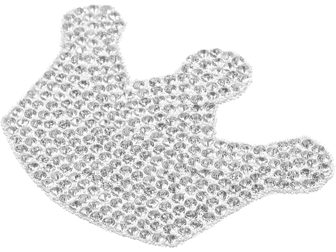 Adesivo decorativo para carro em formato de coroa com strass de cristal, autoadesivo.