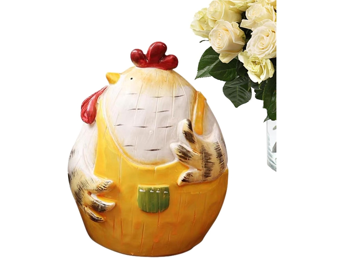 Estátua De Páscoa Em Resina Decorativa De Galinha | Esculturas De Galinha