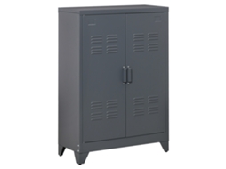 Armário de Metal Metal Cor Cinzento 75x33x110 cm Homcom