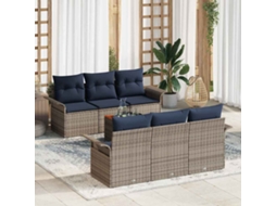Vidaxl Conjunto De Sofá De Jardim 7 Unid. 6-número De Lugares