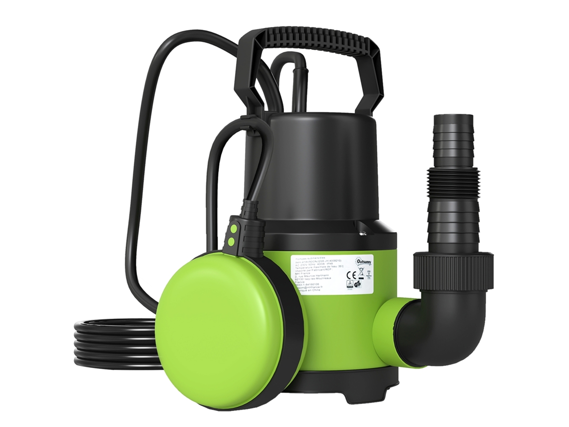 Bomba Submersível 400w Verde Vazão 9000l/h Com Flutuador