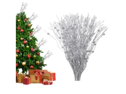 Laxiscreed Árvore De Natal Prata Com Dragão E Glitter, Decoração Festiva De 43cm