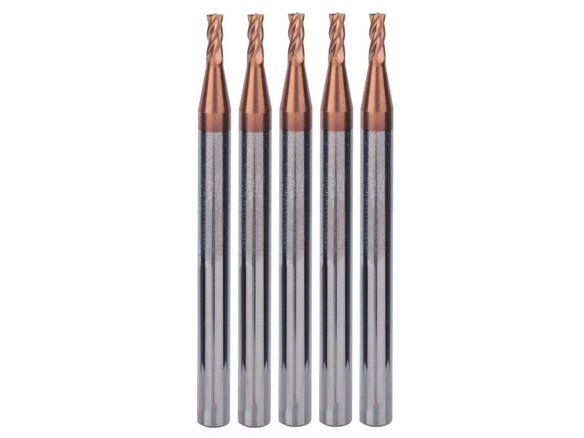 5pcs Fresa De Hélice Carbeto 4 Lamelas Revestimento Nano 1mm Cnc Milling Cutter Bit