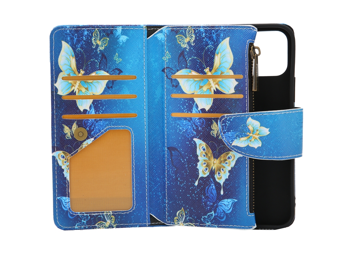 Capa Protetora para Celular LAXISCREED com Zíper Pintado e Pulseira