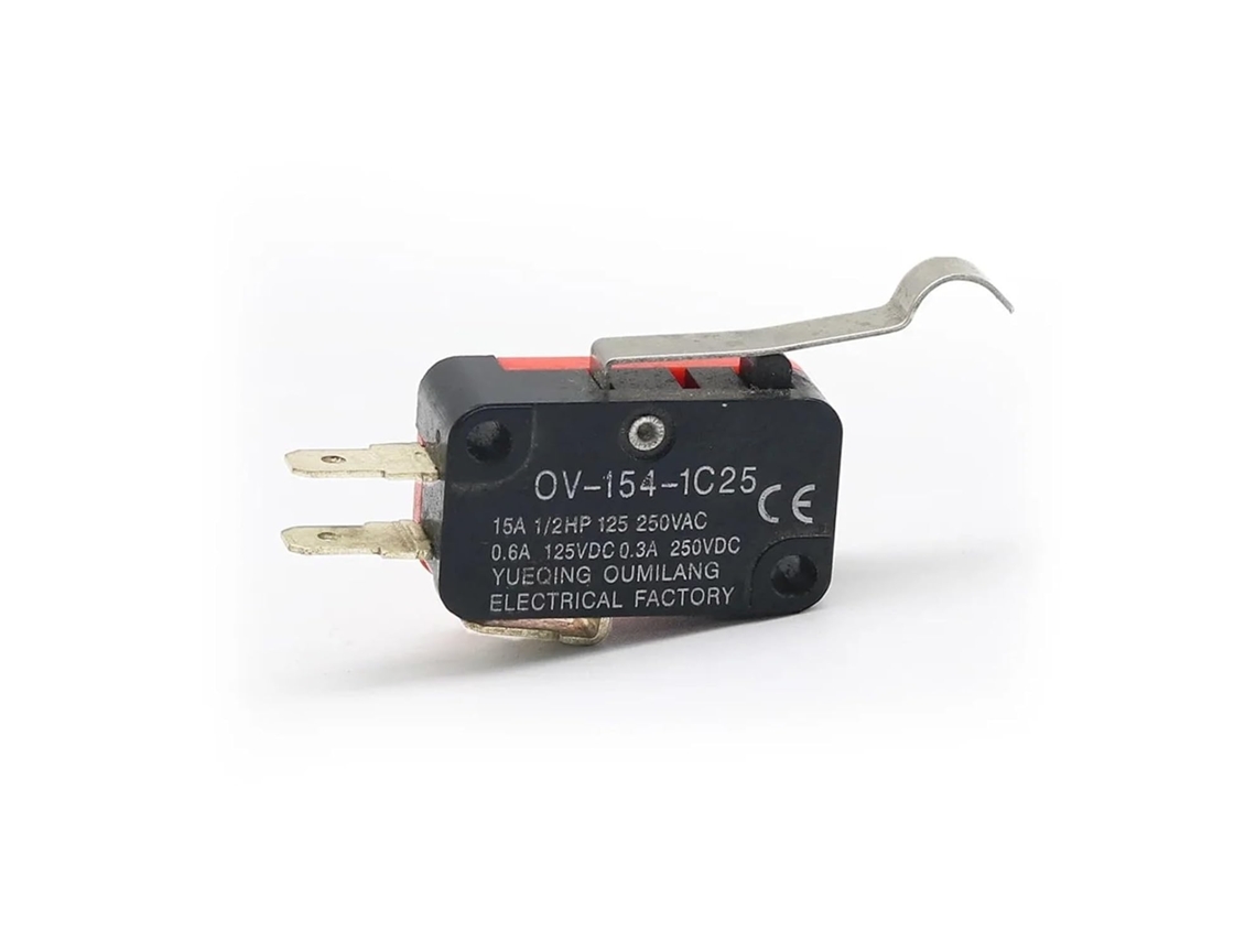 10 Unidades V 154-1c25 Interruptor De Limite Momentâneo Spdt Com Botão Pressão E Alavanca Longa, 15a, 250v, Vermelho